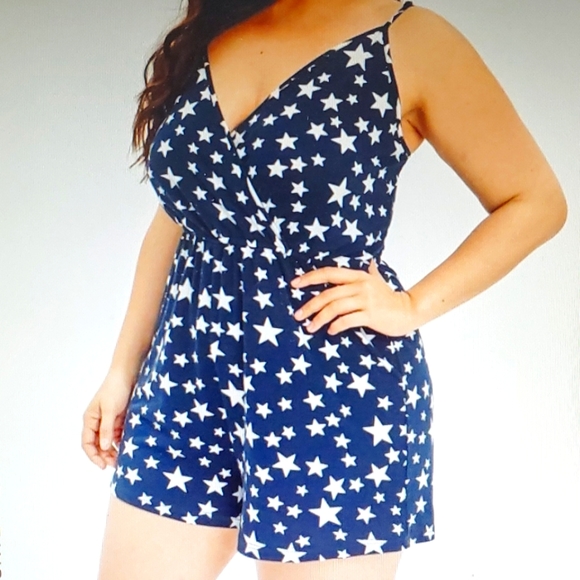 Shein Galaxy Print Romper - Picture 3 of 3